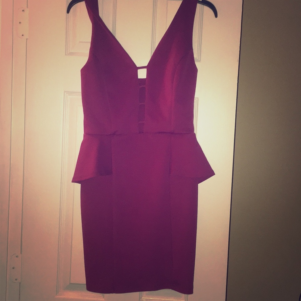 Skin tight Magenta party dress